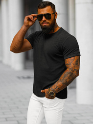 Tricou bărbați negru OZONEE O/7766T