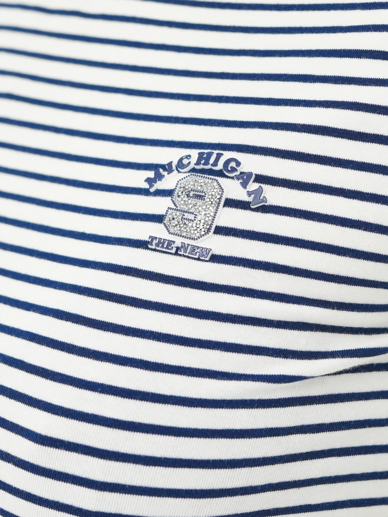 Tricou femei alb-bleumarin OZONEE JS/R61604