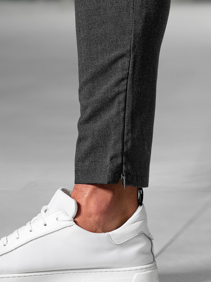 Pantaloni chino bărbaţi antracit OZONEE DJ/3300Z