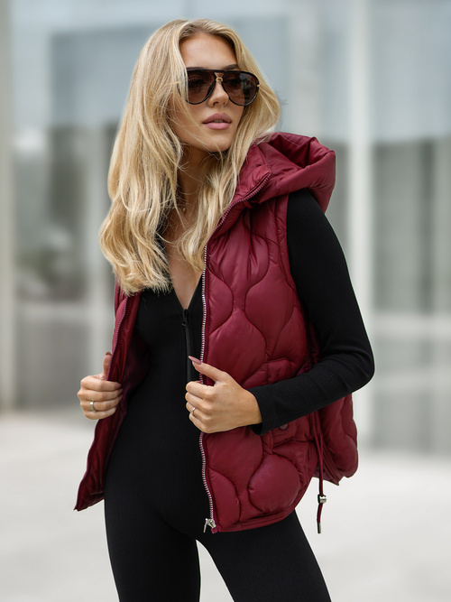Vestă femei bordo OZONEE JS/5M3235/1