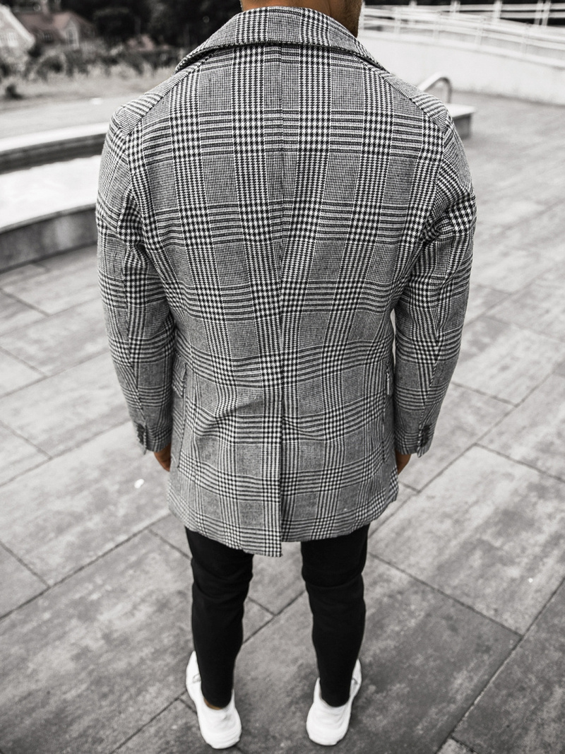 Palton bărbați negru-alb OZONEE JS/JP1192