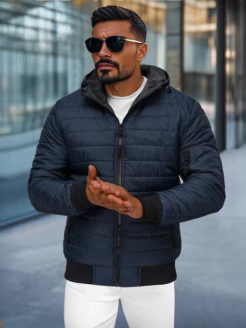 Jachetă bărbați bleumarin OZONEE JS/MY13Z