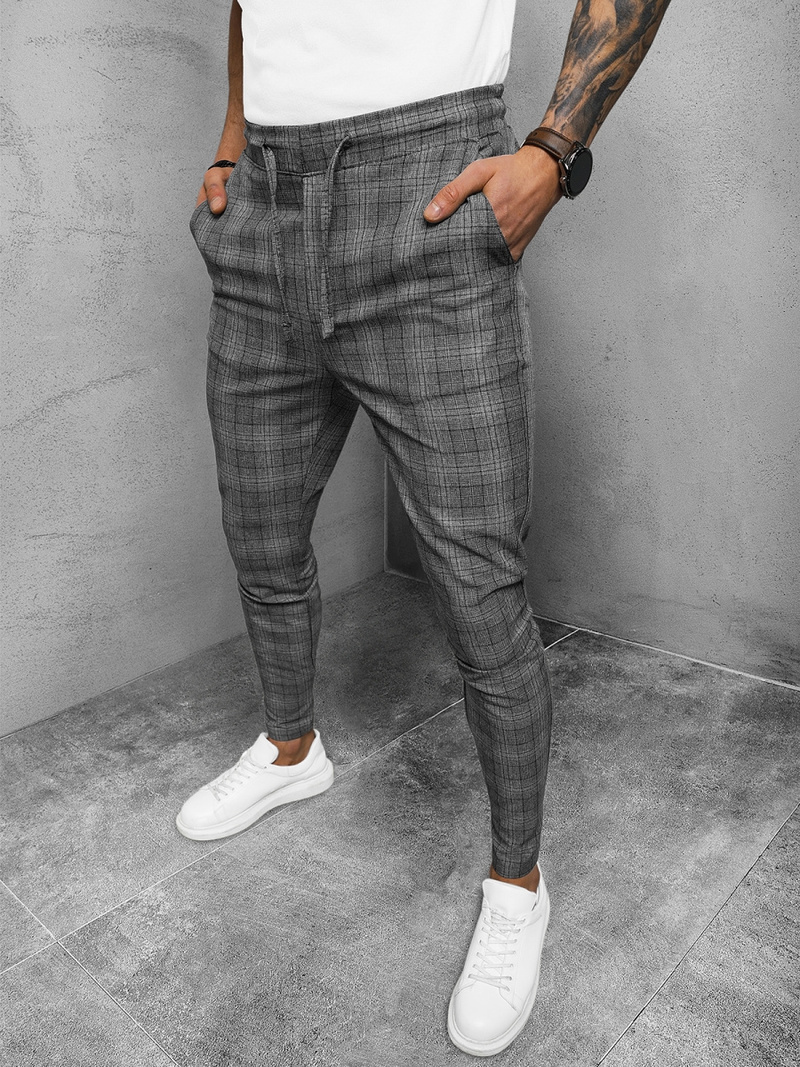 Pantaloni chino bărbaţi antracit OZONEE DJ/2295/22