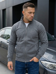 Bluză cu fermoar bărbați gri închis OZONEE JS/2002Z