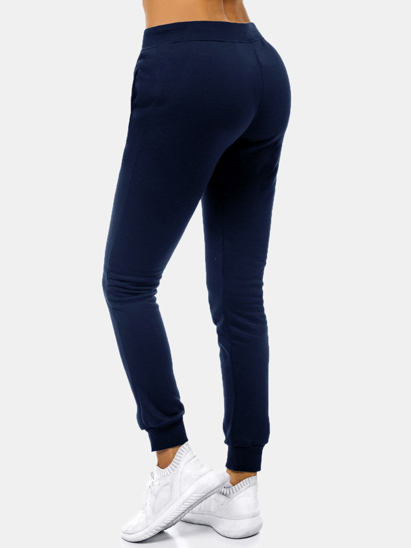 Pantaloni de training femei albastru marin OZONEE JS/CK01