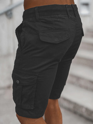 Pantaloni scurti chino bărbați negri OZONEE T/BB70010/1