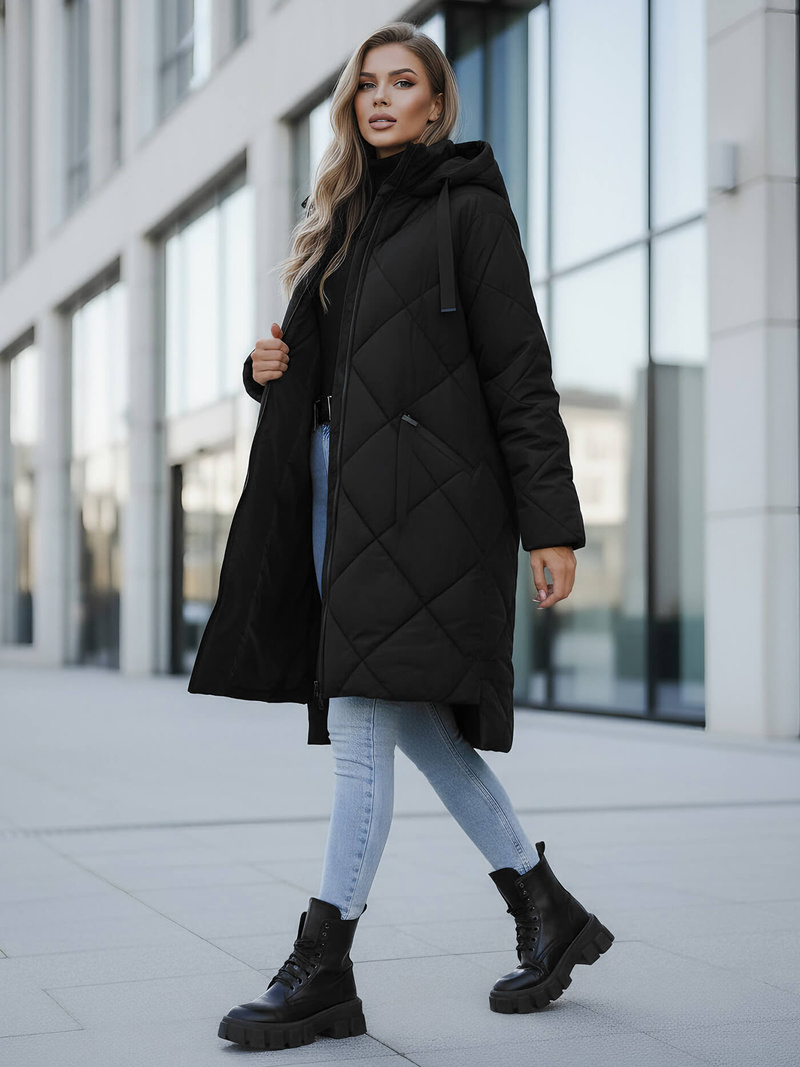 Geacă de femei neagra OZONEE JS/5M3168/392Z