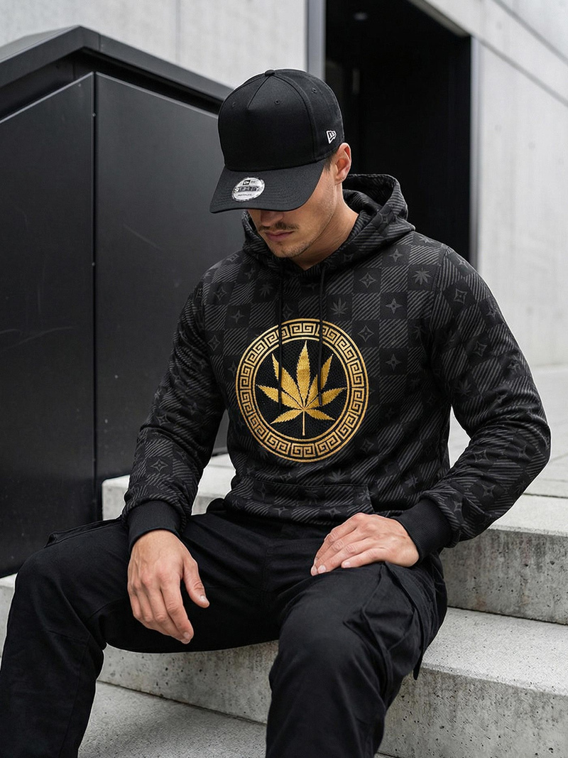 Hanorac bărbați negru OZONEE O/B265Z