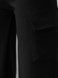 Pantaloni de dama negri OZONEE JS/92K515/3