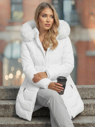 Geacă de femei alb OZONEE JS/16M9121/281Z