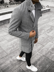 Palton bărbați negru-alb OZONEE JS/JP1192