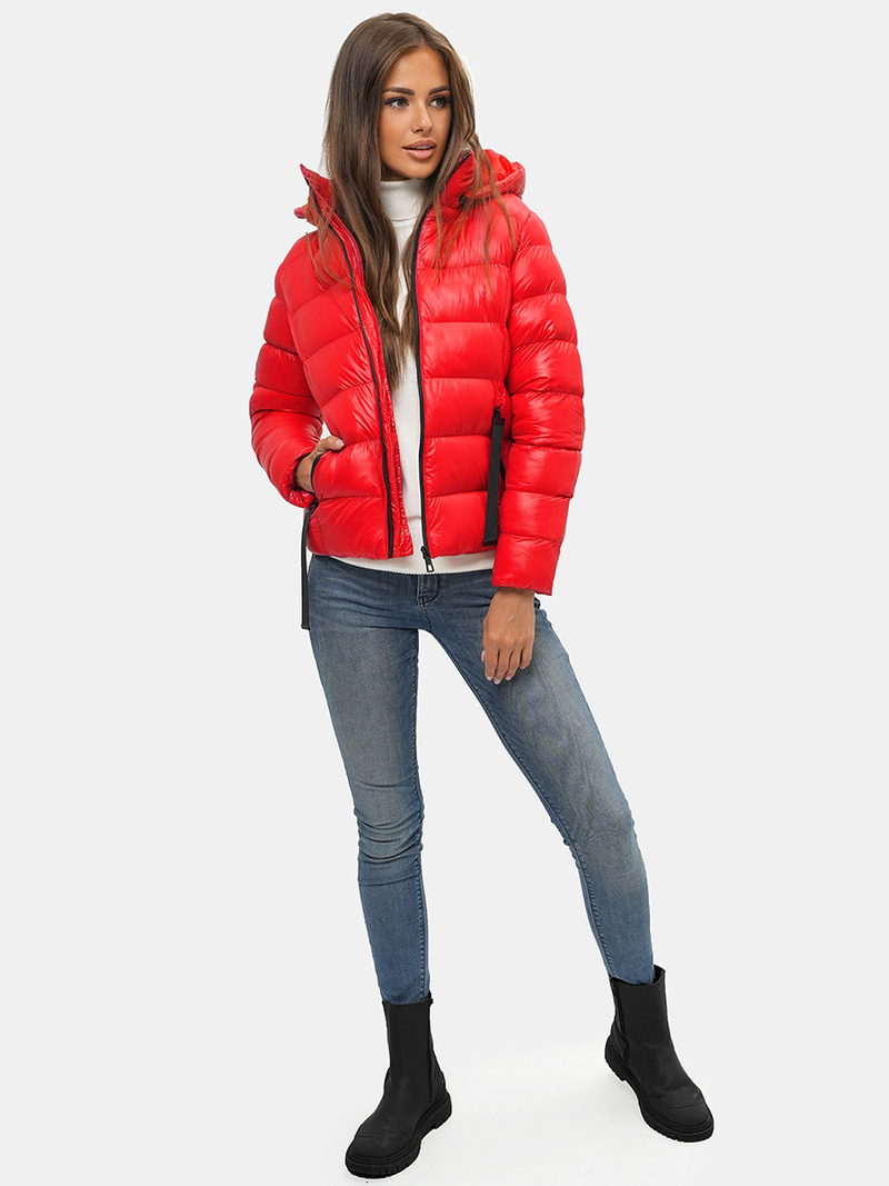 Geacă de iarnă femei roșie OZONEE JS/M782/270