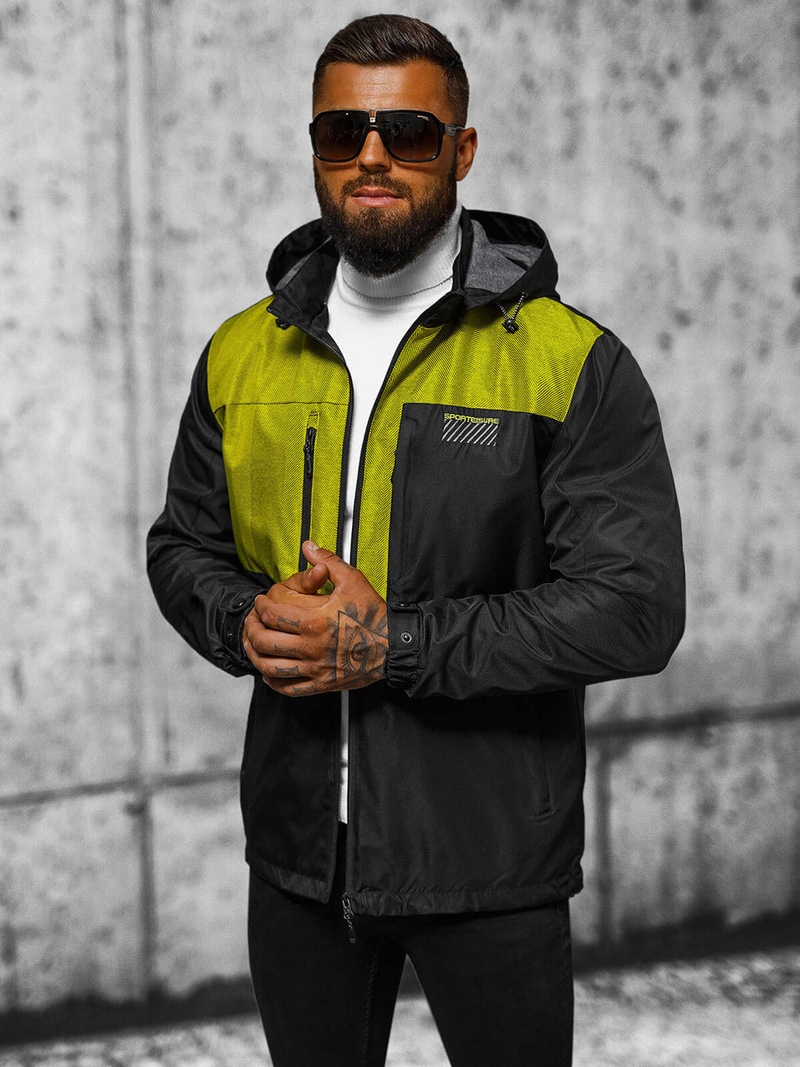 Jachetă bărbați neagră OZONEE JS/22M311/392