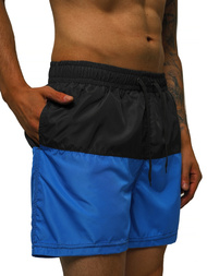 Pantaloni scurti de baie bărbați negri-albaștri OZONEE JS/HM060