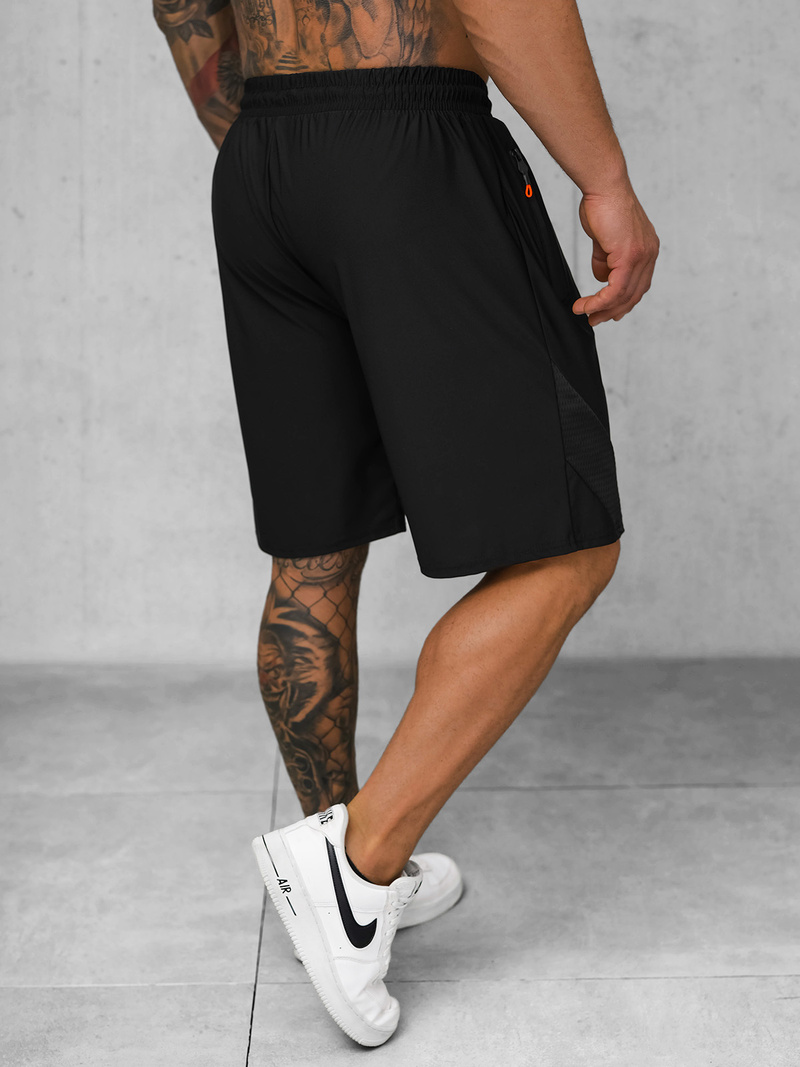 Pantaloni scurți sport pentru bărbați negri OZONEE JS/12K1800/3