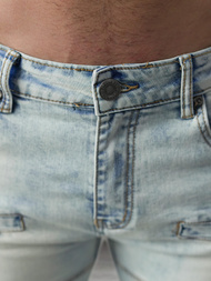 Blugi bărbați albaștri deschis OZONEE O/EM8889