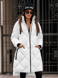 Geacă de femei alb OZONEE JS/5M3168/281Z