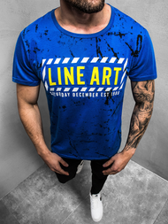 Tricou bărbați albaștri OZONEE JS/KS2029Z