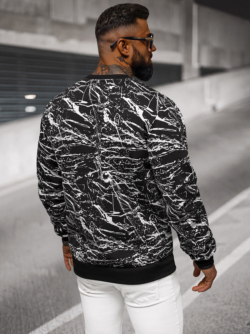 Bluză bărbați neagră OZONEE JS/8B1222/3