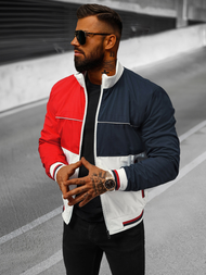 Jachetă de primăvară bărbați albă OZONEE JS/84M3003/281