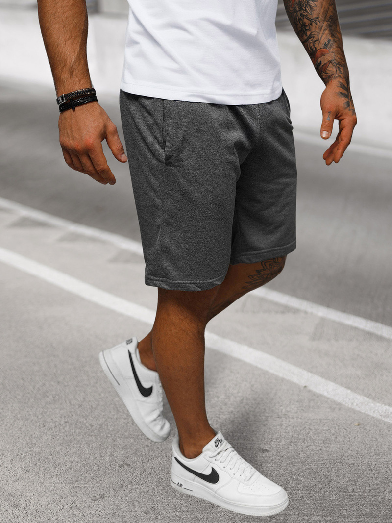 Pantaloni scurți sport bărbați antracit OZONEE JS/8K100/5Z