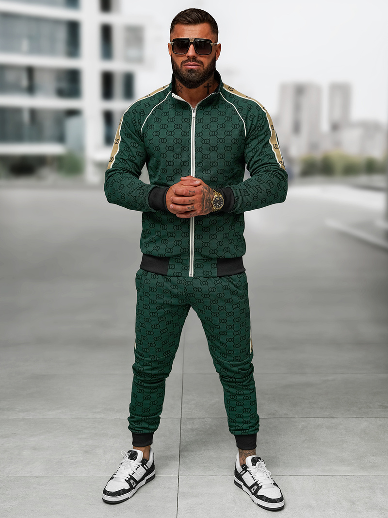 Compleu sport bărbaţi verde OZONEE O/FF5110AB