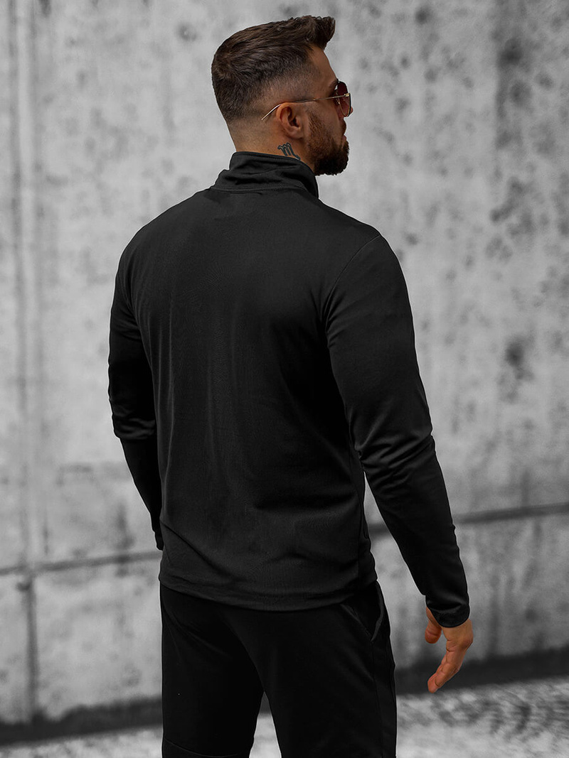 Jachetă de primăvară bărbați neagră OZONEE JS/M10309