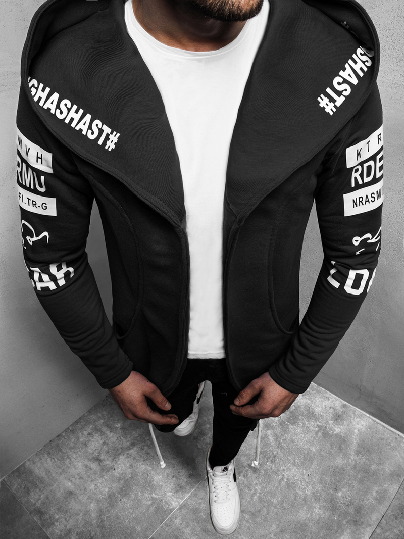 Hanorac bărbați neagră OZONEE A/11110Z