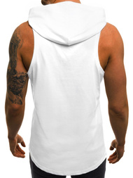 OZONEE O/2538 Maiou cu glugă bărbați alb