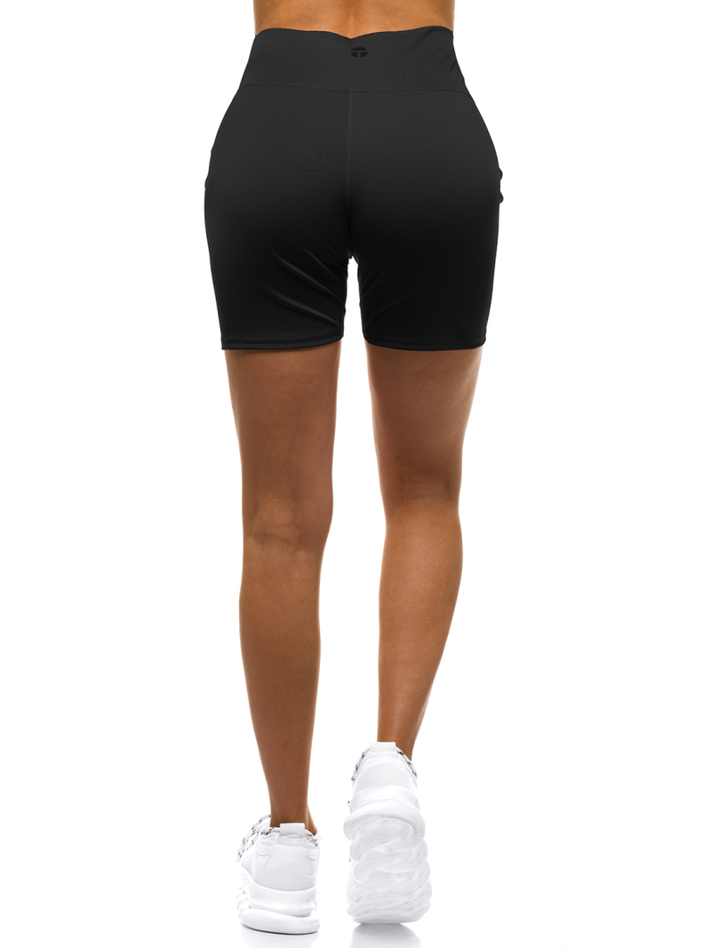 Pantaloni scurți sportivi pentru femei negru mat OZONEE O/54548