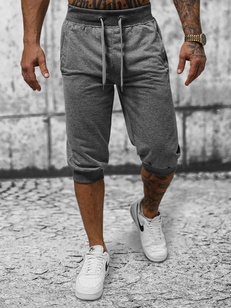 Pantaloni scurți sport bărbați antracit OZONEE JS/XW07/5Z