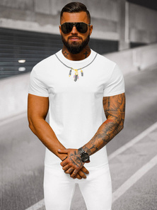 Tricou bărbați alb OZONEE NB/MT3051Z