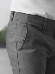 Pantaloni chino bărbaţi gri închis OZONEE V/6545