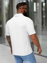 Tricou polo bărbați alb OZONEE O/YN2/593