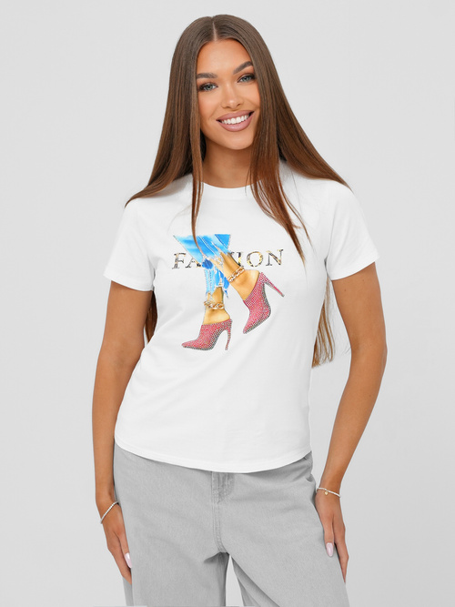 Tricou femei alb OZONEE JS/96T690/1
