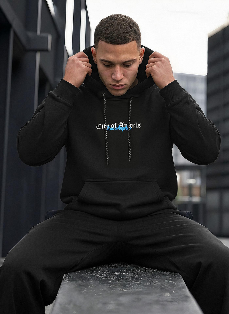 Hanorac bărbați negru OZONEE JS/21B1901/3