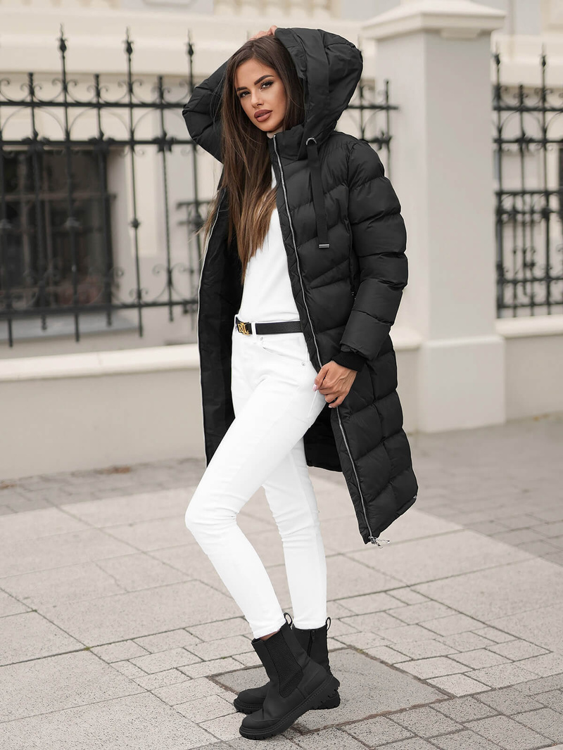 Geacă de femei neagra OZONEE JS/M736/392Z