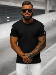 Tricou bărbați negru OZONEE O/8T1260/3