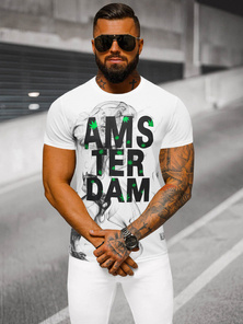 Tricou bărbați alb OZONEE O/T128/1