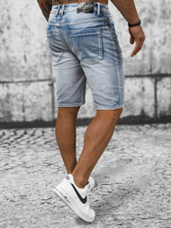 Pantaloni scurti bărbați albaștri deschis OZONEE NB/MP0263BC