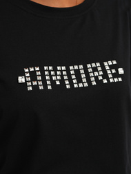 Tricou femei negru-argintiu OZONEE JS/YJ77716