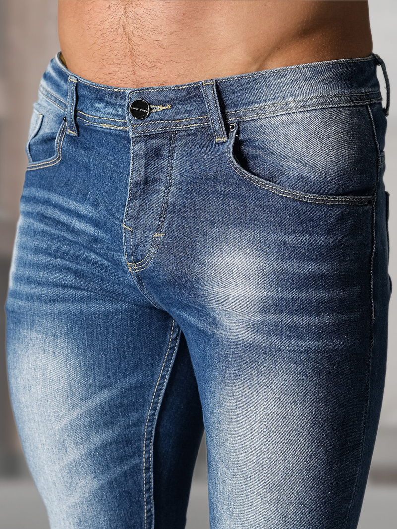 Blugi bărbaţi albaștri OZONEE NB/MP0199BCZ