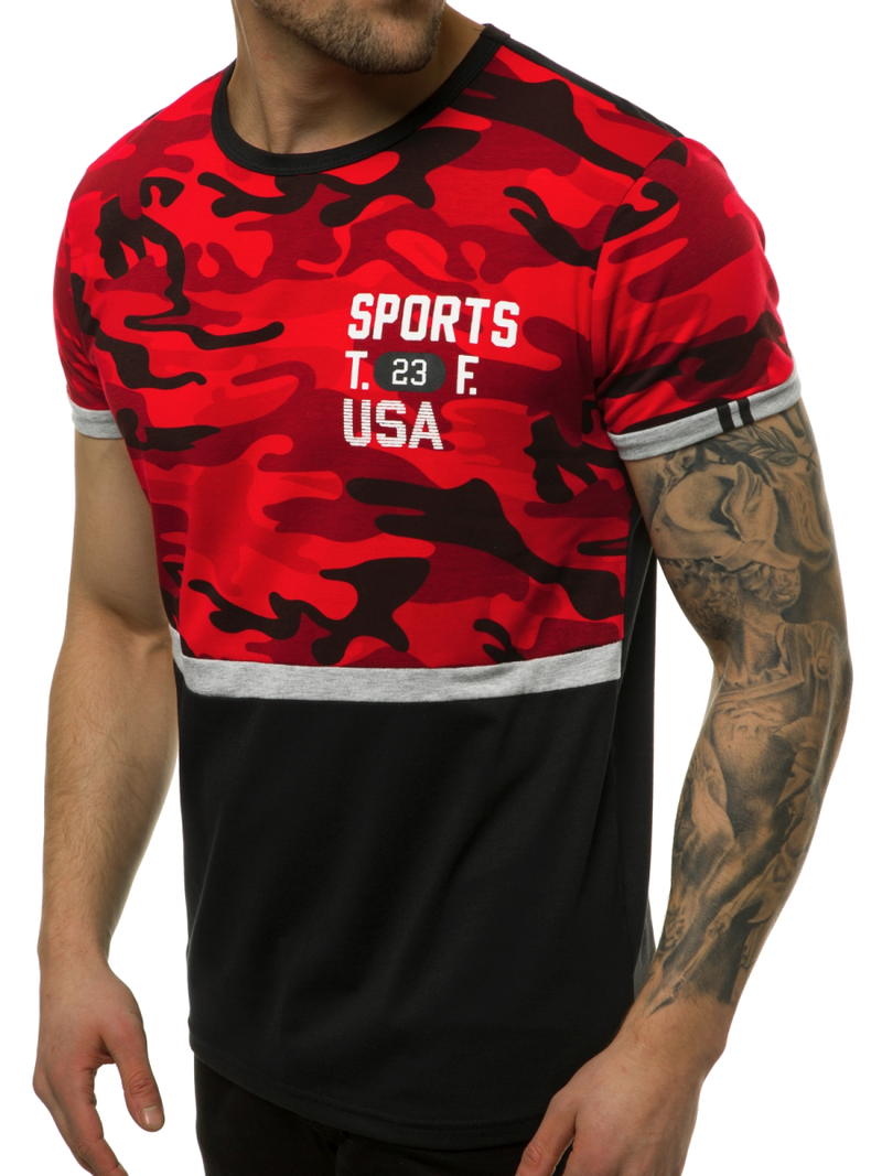 Tricou bărbați roșie OZONEE JS/SS10982