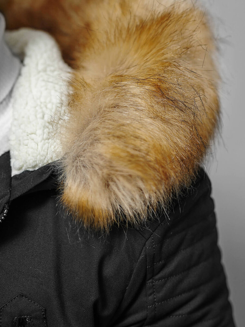 Geacă de iarnă bărbați neagră OZONEE JD/390