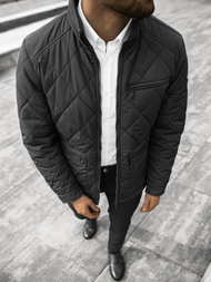 Jachetă de primăvară bărbați neagră OZONEE JS/22M11/1