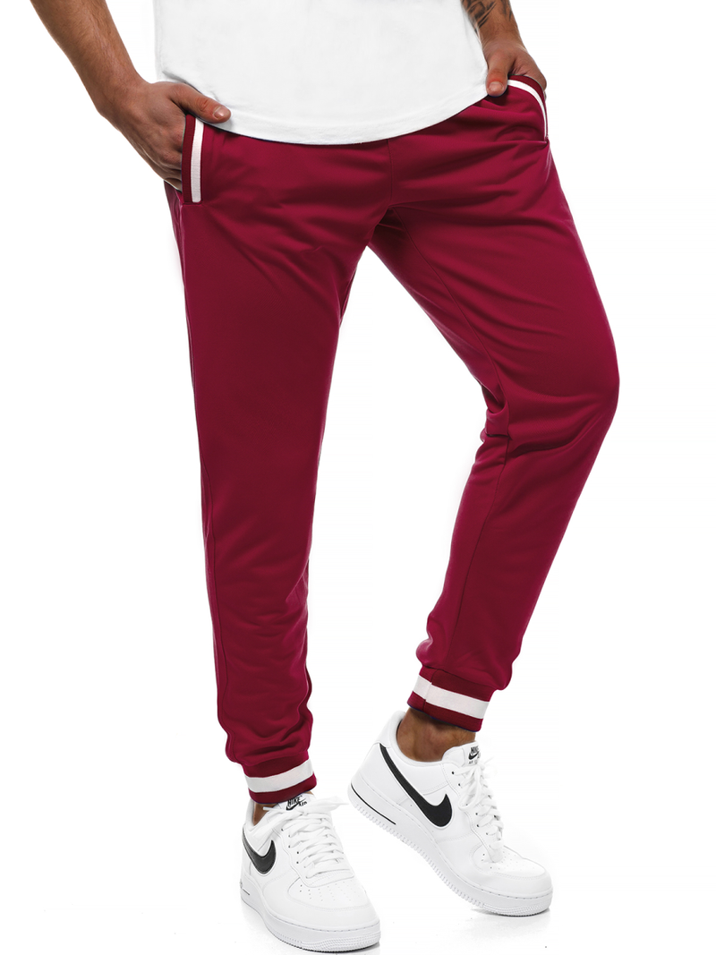 Pantaloni de trening bărbaţi bordo OZONEE A/2134
