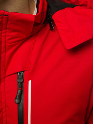 Jachetă de primăvară bărbați roșie OZONEE MG/2517