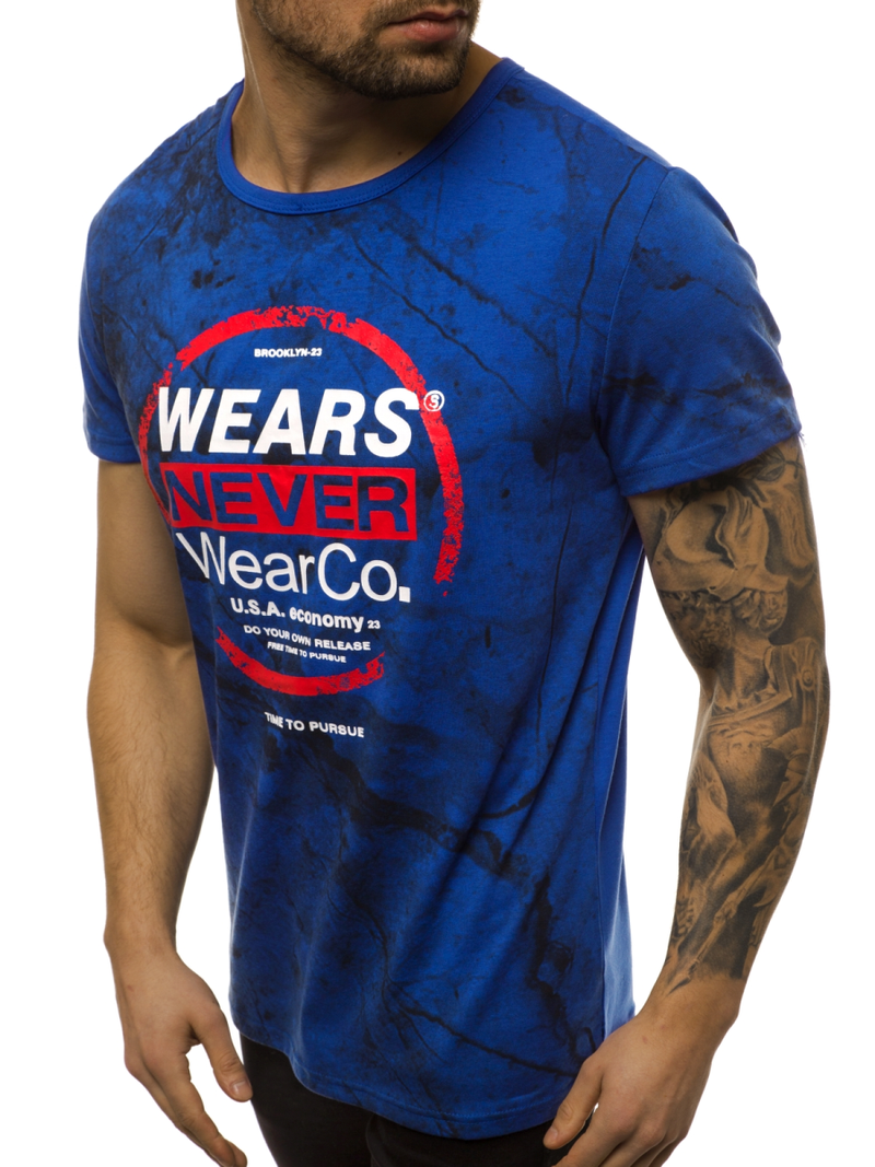 Tricou bărbați albastru OZONEE JS/SS10925