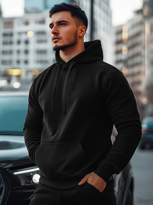 Hanorac bărbați neagră OZONEE JS/2009Z