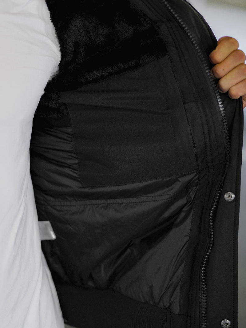 Geacă bărbați neagră OZONEE O/M798